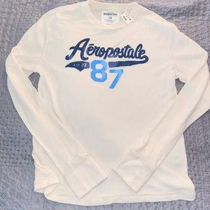 Aeropostale Ivory Graphic Long-sleeve (NWT)